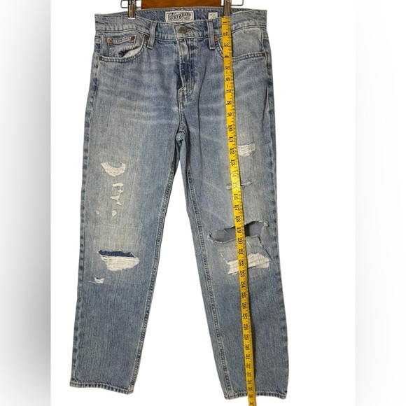 Lucky Brand Cone Denim Straight Boyfriend Distressed Jeans Womens Size 4/27 - Picture 11 of 15